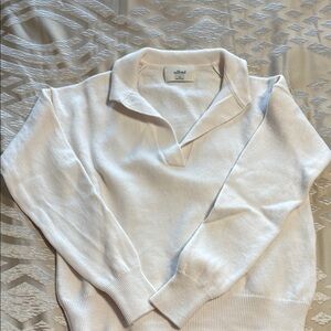 Wilfred White Collared Sweater